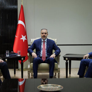 disisleri bakan fidan milli savunma bakani guler ve mit baskani kalin ile bir araya geldi 8q8H9L1j